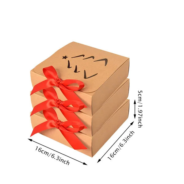 10 Pcs Christmas Gift Boxes With Lids And Red Ribbon Hollow Christmas Tree Beautiful Assorted Boxes Xmas Holiday Gift Wrap Boxes For Xmas